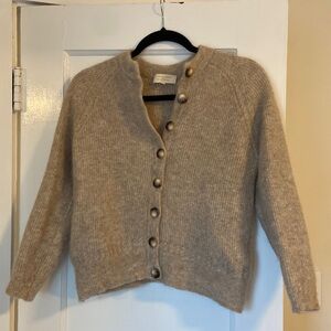 Sézane Emile cardigan in light beige